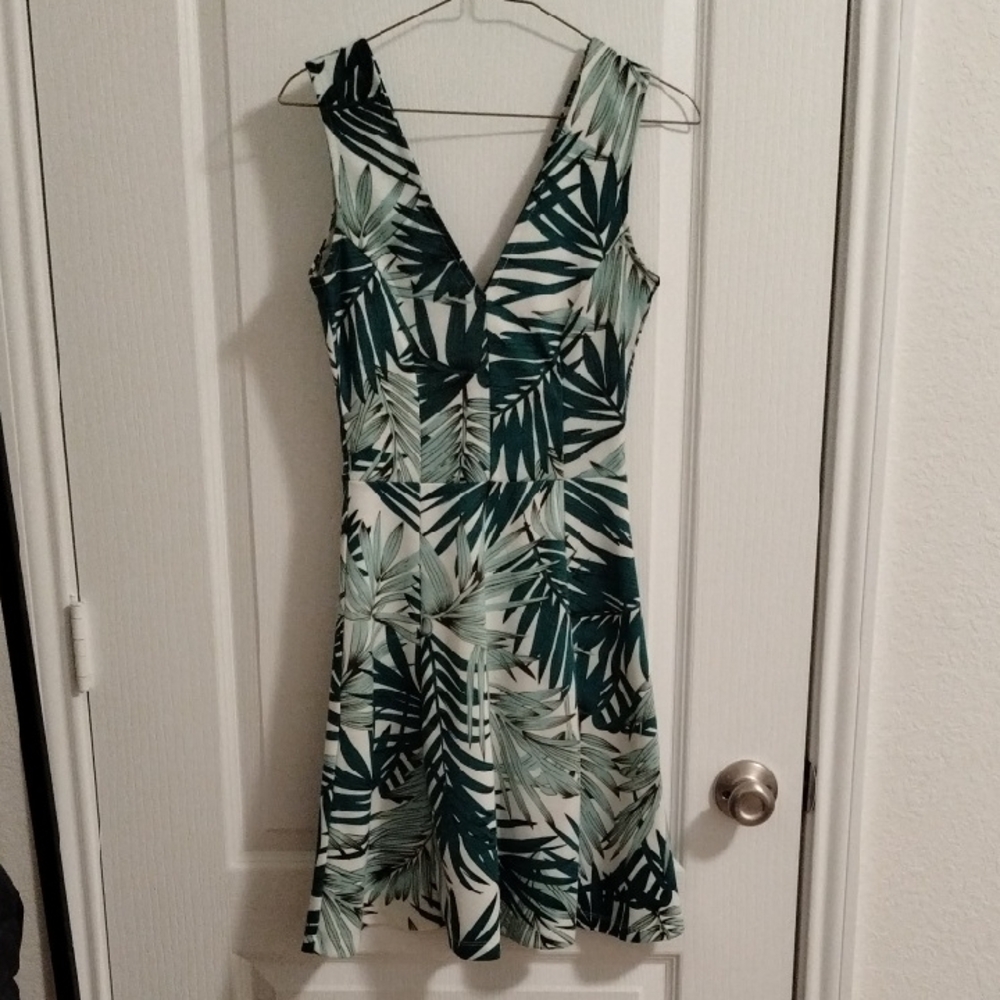 H&M Tropical Print Flare Dress